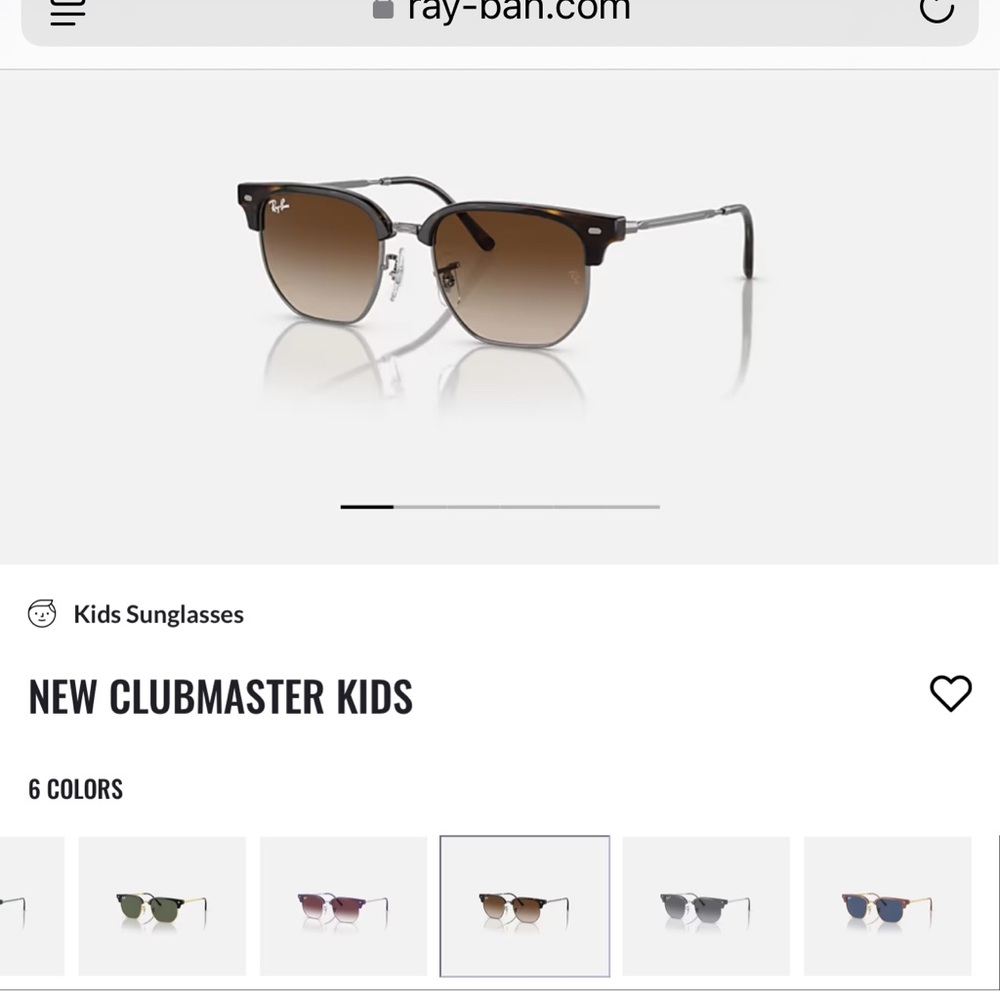 Brand New Ray-Ban Brown Gradient Clubmaster Sunglasses